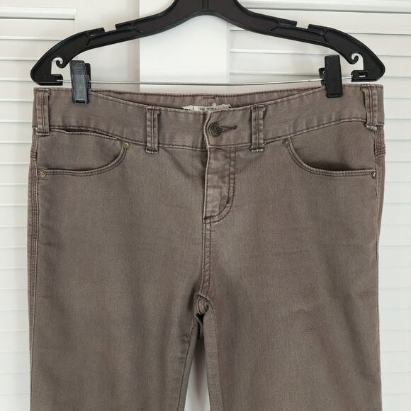 Free People Skinny Jeans Women 28 Mid Rise Taupe 5 pocket 61855-16525 - Picture 5 of 8